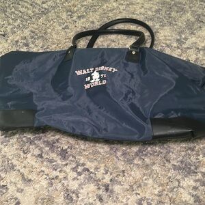 Disney World Blue and Black large  Duffel Bag 1971